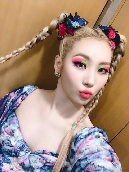 宣美蝴蝶妆造型现场图，宣美蝴蝶妆怎么画？