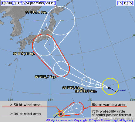台风法西最新消息 15号台风法法茜登陆日本 台风法茜登陆位置时间路径更新