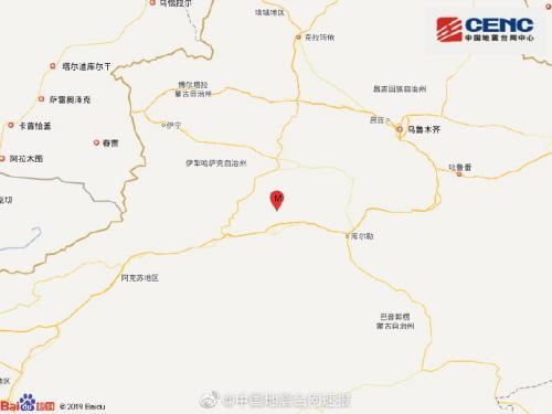 新疆巴音郭楞州轮台县发生4.1级地震 震源深度21千米