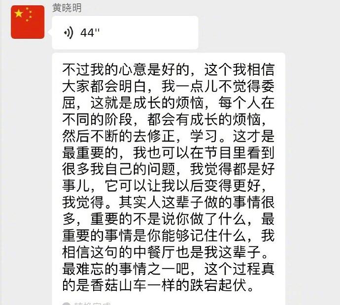 黄晓明回应背锅