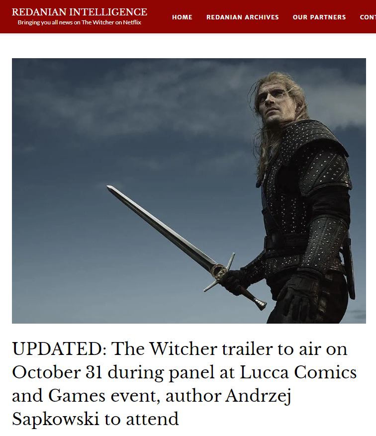 Netflix《巫师》美剧将在月末公布全新预告片