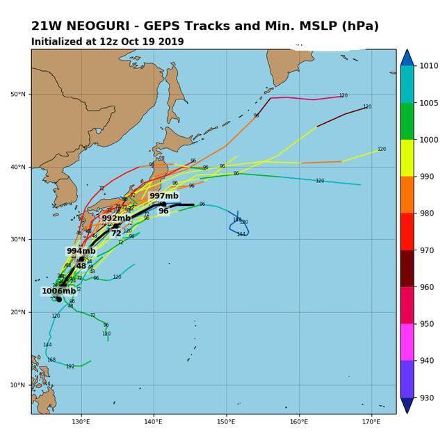 台风成双再登陆日本！21号台风“博罗依”生成“浣熊”加强为强台风级 台风路径实时发布系统图更新