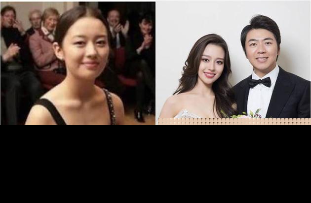 吉娜素颜照（左）朗朗与妻子吉娜（右）
