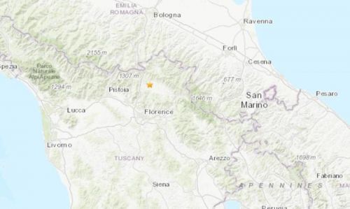 意大利佛罗伦萨北部发生4.8级地震 震源深度10千米