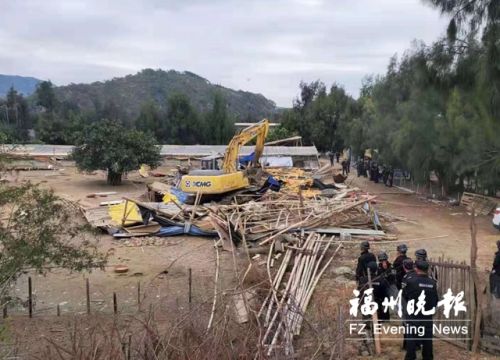近日，琅岐镇云龙村的一处违建被拆除。